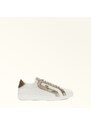 Furla Twist Sneakers Marshmallow Bianco Pelle Nappa + Vitello Laminato Donna