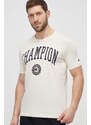 Champion t-shirt in cotone uomo colore beige 219852