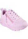 Sneakers rosa da bambina con soletta Memory Foam Skechers Uno Lite - Easy Zip