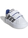 Sneakers primi passi bianche da bambino con stampa Spiderman adidas Grand Court CF I