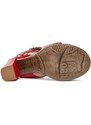 A.S.98 sandalo BASILE in pelle rossa