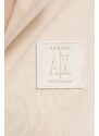 Armani Exchange felpa in cotone donna colore beige con cappuccio