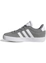Sneakers grigie da ragazzo con strisce bianche adidas VL Court 3.0 K