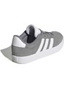 Sneakers grigie da ragazzo con strisce bianche adidas VL Court 3.0 K