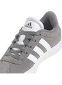 Sneakers grigie da ragazzo con strisce bianche adidas VL Court 3.0 K
