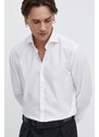 HUGO camicia in cotone uomo colore bianco