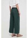 Weekend Max Mara pantaloni in cotone colore verde