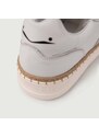 VOILE BLANCHE Sneakers Layton in pelle bianca dettaglio corda