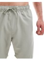 ASOS DESIGN - Confezione da 2 pantaloncini da bagno taglio medio verde salvia/marrone-Multicolore