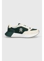 Tommy Hilfiger sneakers CLASSIC ELEVATED RUNNER MIX colore verde FM0FM04940