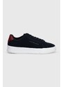 Tommy Hilfiger sneakers in camoscio TH COURT BETTER SUEDE colore blu navy FM0FM04973