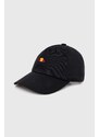 Ellesse berretto da baseball in cotone colore nero con applicazione