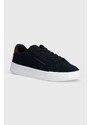 Tommy Hilfiger sneakers in camoscio TH COURT BETTER SUEDE colore blu navy FM0FM04973