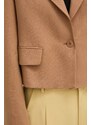 Weekend Max Mara giacca in lino misto colore marrone