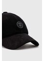 AAPE berretto da baseball in cotone Cotton Corduroy colore nero con applicazione ACP5223