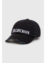 Han Kjøbenhavn berretto da baseball in cotone Distressed Signature Cap colore nero con applicazione A-132999