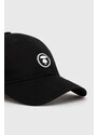 AAPE berretto da baseball in cotone Cotton colore nero con applicazione ACP4865