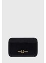 Fred Perry portacarte in pelle Burnished Leather Cardholder colore nero L4334.102