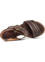 A.S.98 sandalo BASILE in pelle marrone fondente