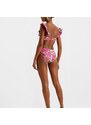 La DoubleJ Swimwear gend - Ruffle Bikini Top Lilium Purple L 92% Polyamide 8% Elastane