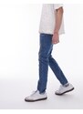 Topman - Jeans skinny lavaggio blu medio