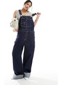 ASOS DESIGN - Salopette workwear di jeans rinse wash-Blu