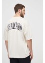 Champion t-shirt in cotone uomo colore beige 219855