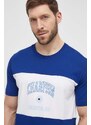 Champion t-shirt in cotone uomo colore blu 219853