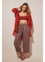 women'secret camicia da spiaggia in cotone PERFECT BEACH SETS colore rosso 5547386