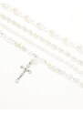 ASOS DESIGN - Confezione da 4 collane con perle e croce-Bianco