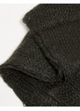 COLLUSION Unisex - Sciarpa sottile in maglia traforata marrone