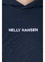 Helly Hansen felpa uomo colore blu navy con cappuccio con applicazione 53533
