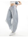 Free People - Jeans a cilindro azzurri a righe hickory-Blu