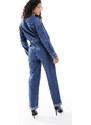 & Other Stories - Tuta jumpsuit leggera in denim lavaggio blu con tasche applicate