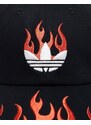 adidas Originals - Cappellino con grafica di fiamma-Nero