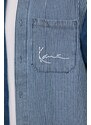 Karl Kani camicia di jeans uomo colore blu
