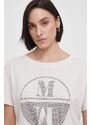 Mos Mosh t-shirt in cotone donna colore beige