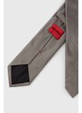 HUGO cravatta in seta colore grigio