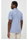 Barbour camicia di lino colore blu