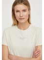 Tommy Jeans t-shirt in cotone donna colore beige