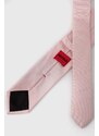 HUGO cravatta in seta colore rosa