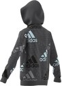 Adidas felpa con cappuccio logo grigio kids