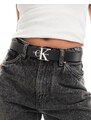 Calvin Klein Jeans - Cintura nera con monogramma in metallo-Nero