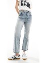 Scalpers - Jeans color indaco chiaro con cuciture posteriori-Viola