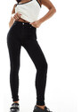 Dr. Denim Petite - Plenty - Jeans super skinny a vita medio alta lavaggio nero pulito