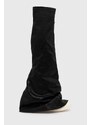 Rick Owens stivali Denim Boots Fetish donna colore nero DS01D1815.BF.911