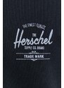Herschel felpa in cotone uomo colore nero con cappuccio