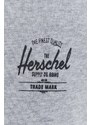 Herschel felpa in cotone uomo colore grigio con cappuccio
