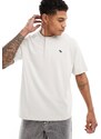 Abercrombie & Fitch - Icon - T-shirt beige pesante con logo e scollo serafino-Neutro