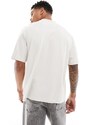 Abercrombie & Fitch - Icon - T-shirt beige pesante con logo e scollo serafino-Neutro